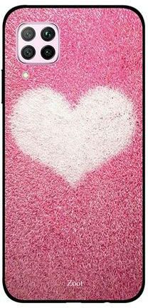 Skin Case Cover -for Huawei Nova 7i Pink With White Heart Pink With White Heart