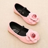 Baby Fashion Sneaker Child Girls Floral Casual Single Leather Pricness Shoes- Pink