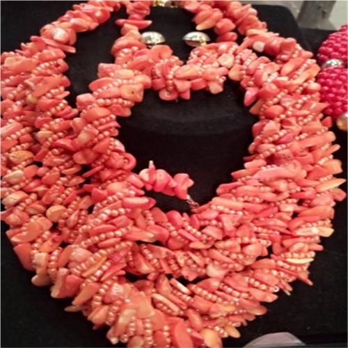 Beads Coral Beaded Necklace Set