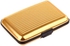 Mini Wallet Waterproof Aluminum Metal Case Holder for Business ID Credit Card Golden COL