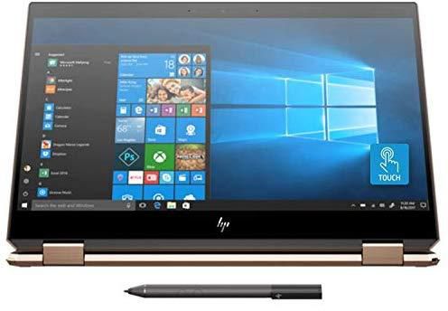 HP Spectre X360 15t GEM CUT Design Convertible Laptop 9th Gen Intel 6-Core i7-9750H 2.6Ghz, 16GB, 1TB SSD, FP, Webcam kill switch, 15.6 Inch 4K 3840x2160 Touchscreen, GTX 1650 4GB, Win 10, Black-Gold