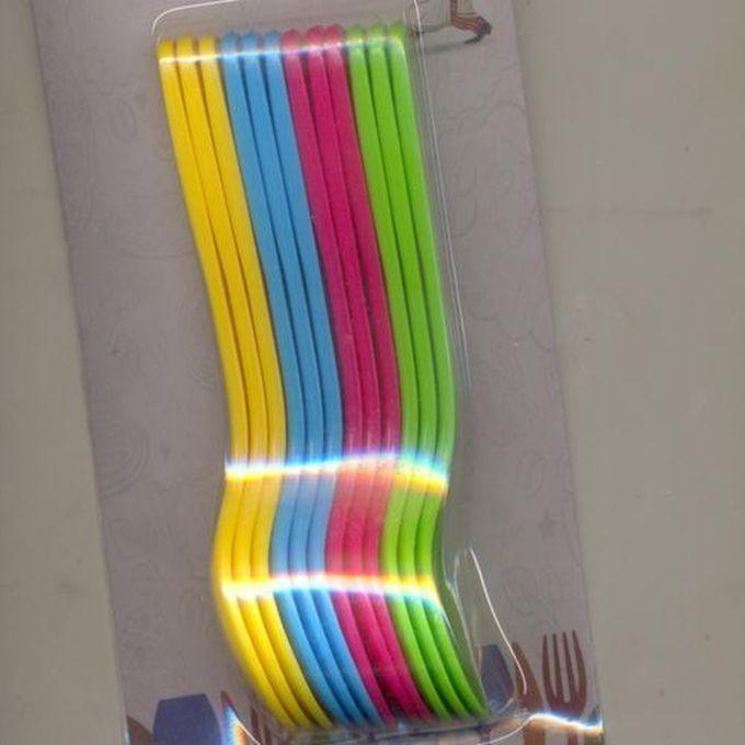 Children Colourful Plastic Spoons -12 PIECES