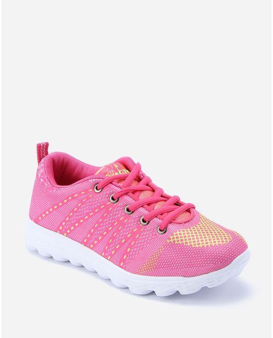 Activ Synthetic Sneakers -Pink & Yellow