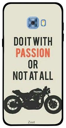 غطاء حماية واقٍ لهاتف سامسونج جالاكسي C5 مطبوع عليه عبارة Do It With Passion Or Not At All