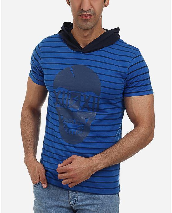 Focus Hoodie T-Shirt - Dark Blue