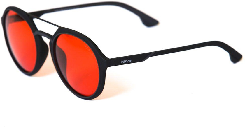 Vegas Men's Sunglasses V2055 - Black & Red
