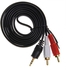 Generic New 1.42M 5FT PC/Laptop Stereo 3.5mm Male To 2 RCA Male Audio Cable - Black