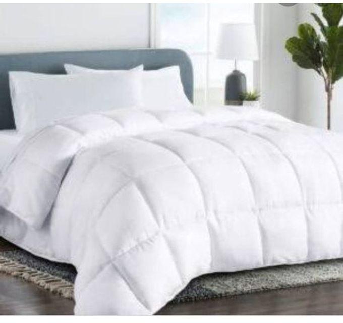 Plain White Duvet, Bedsheet And Pillowcases