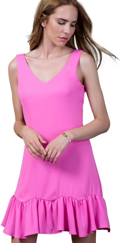 TrendyolMilla Pink Polyester Casual Dress For Women