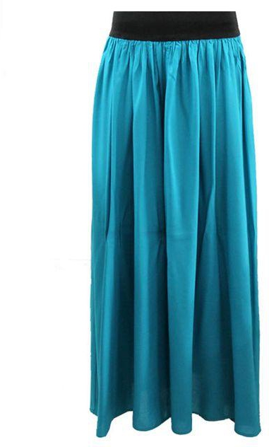Giro Plain Maxi Skirt – Turquoise