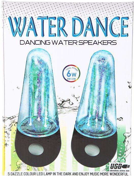 Pair Color LED Dancing Water Music Fountain Light Speakers for Laptop Phone Tablet
