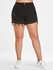 Plus Size&Curve Studs Ripped Cuff Off Denim Shorts - 1x
