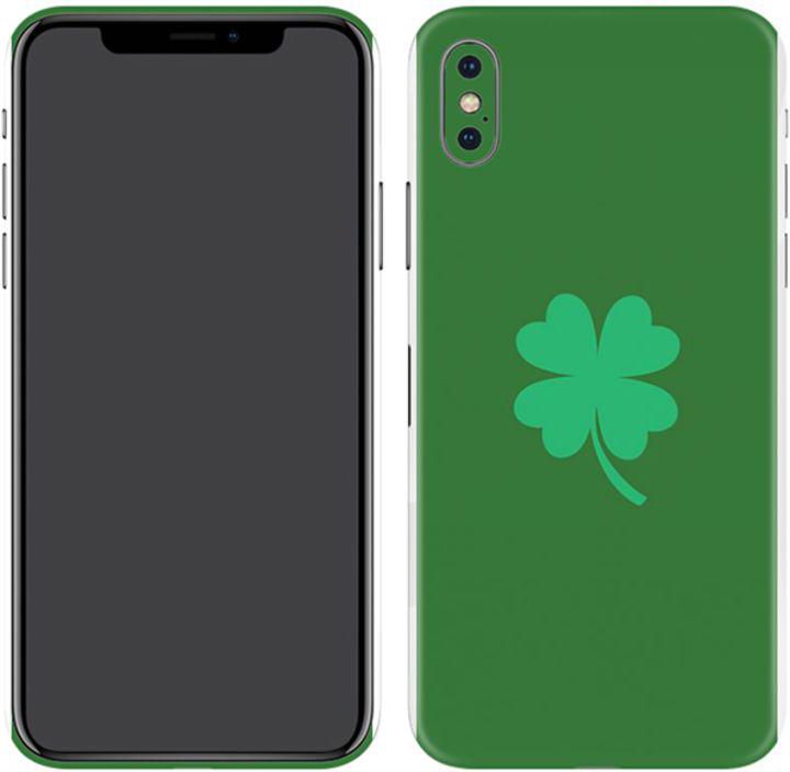 Protective Skin For Apple iPhone X Four Clover Leaf