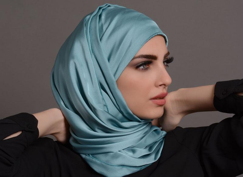 Hijab Satin Turquoise