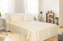 Hotel Linen Klub Double Bed Sheet 3pcs Set , 100% Cotton 250Tc Sateen 1cm Stripe, Size: 220x240cm + 2pc Pillowcase 50x75cm ,Cream