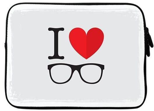 Stylizedd Designer Sleeve with Strap for 11 / 12 inch Macbook & Laptop – I love glasses
