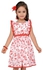 Ceemee Red Cotton Dress With Floral Print