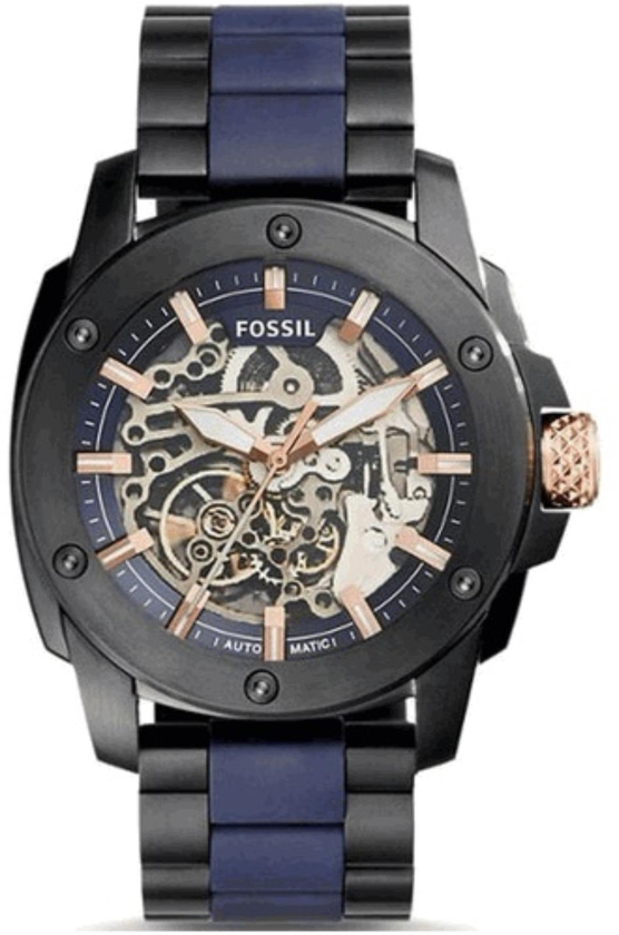 Fossil  Mens Modern Machine Automatic Skeleton Dial Watch ME3133