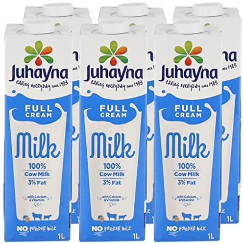 Juhayna Liquid full cream milk 1 liter, set of 6