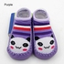 Generic Newborn Baby Girls Soft Cotton Kids Baby Crib Shoes Prewalker 6-18 Months Spring Autumn Cartoon Walking Shoes - purple