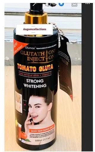Glutathione Injection Lotion Strong Brightening Tomato Gluta - 500ml.