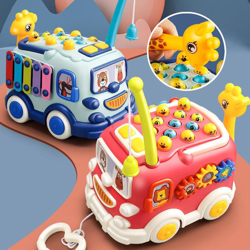 Education Parent Child Bus Car Baby Fishing Hamster Knocking Piano Toys