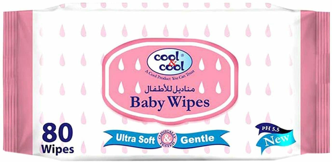 Cool &amp; Cool Ultra Soft And Gentle Baby 80 Wipes