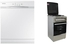 Dishwasher by Samsung  White 12 Place setting with Akai Gas Cooker 4 Burners  Black