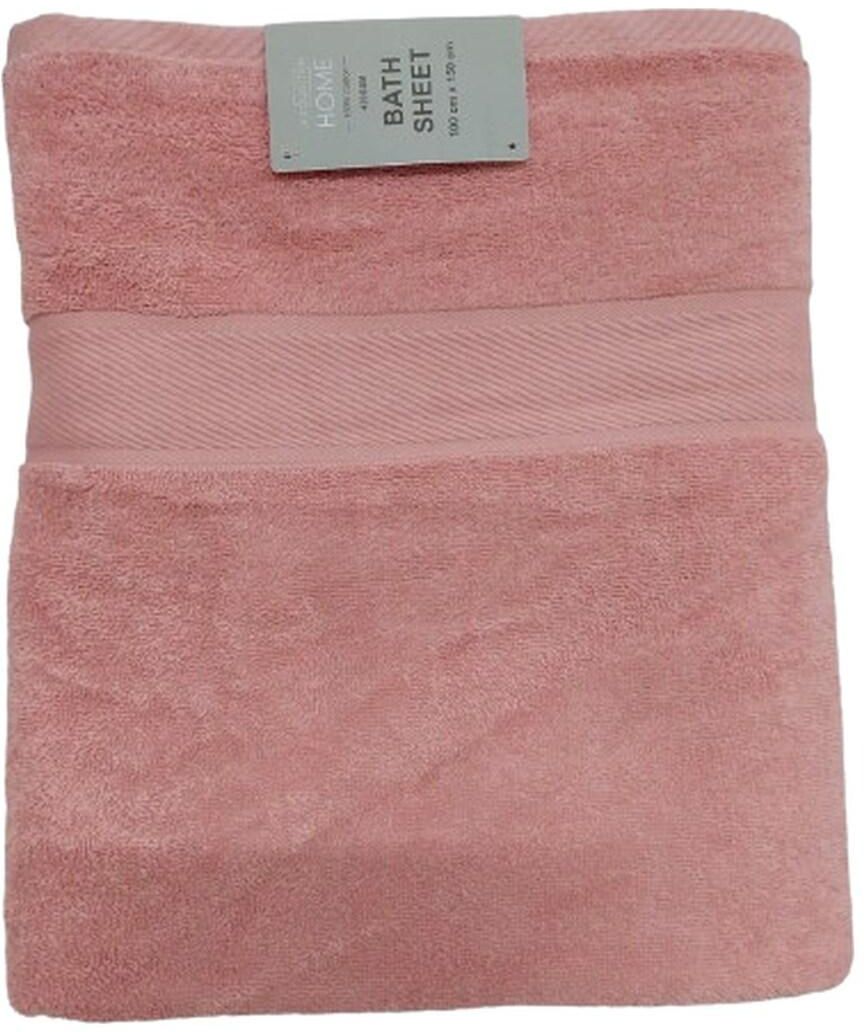LA Collection 420 GSM Cotton Bath Sheet Dusty Pink 100x150cm