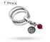 Arabic Ring With Red Stone For Women, Silver 925