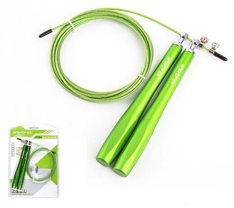 AngTop AT552 - Steel Wire Jump Rope Aluminium Handles - Green