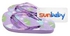 SunBaby - Girls Butterfly Beach Slippers  Size 28, Purple