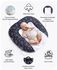 Babyhug 100% Cotton Premium Baby Lounger With Waterproof Sheet Geometric Animals Print - Black