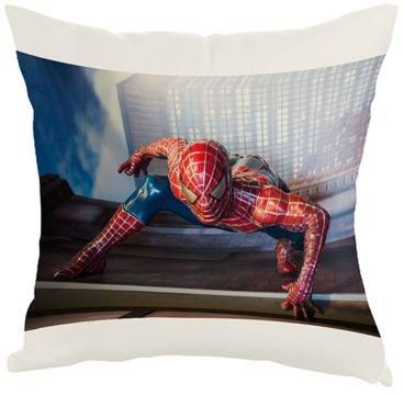Spider-Man Printed Pillow Cover Red/Blue/White 45x45centimeter