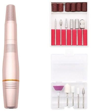 Electric Nail Drill Pen Manicure Pedicure Nail Drill Kit Gold