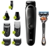 Braun 8-in-1 All-in-One Trimmer, Beard Trimmer and Hair Clipper, Black/Blue