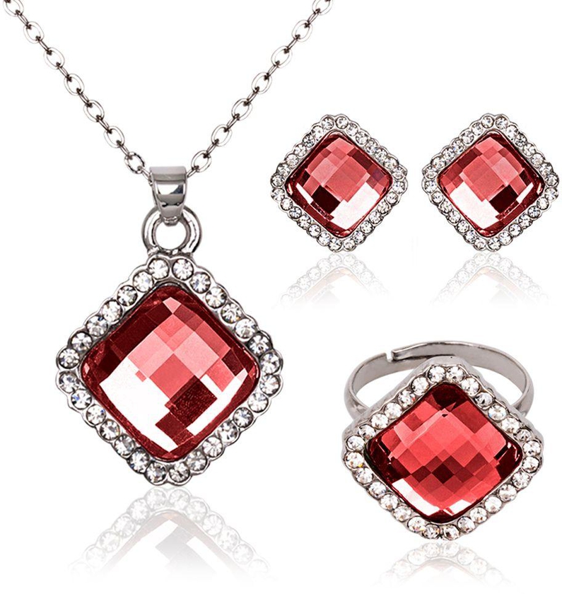 18K White Gold Plated Crystal Jewelry Set [MM603]