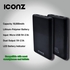 Iconz XPB04k - باور بانك بازيكس 10000 مللي أمبير - أسود