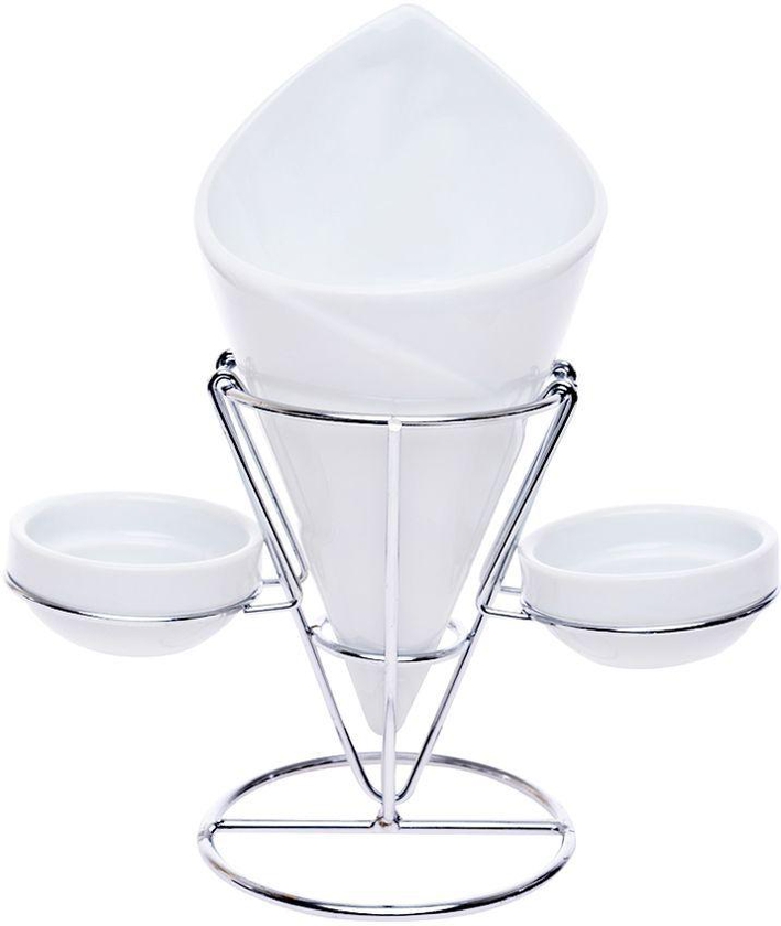 Adsonish French Fries holder with 2 Dips