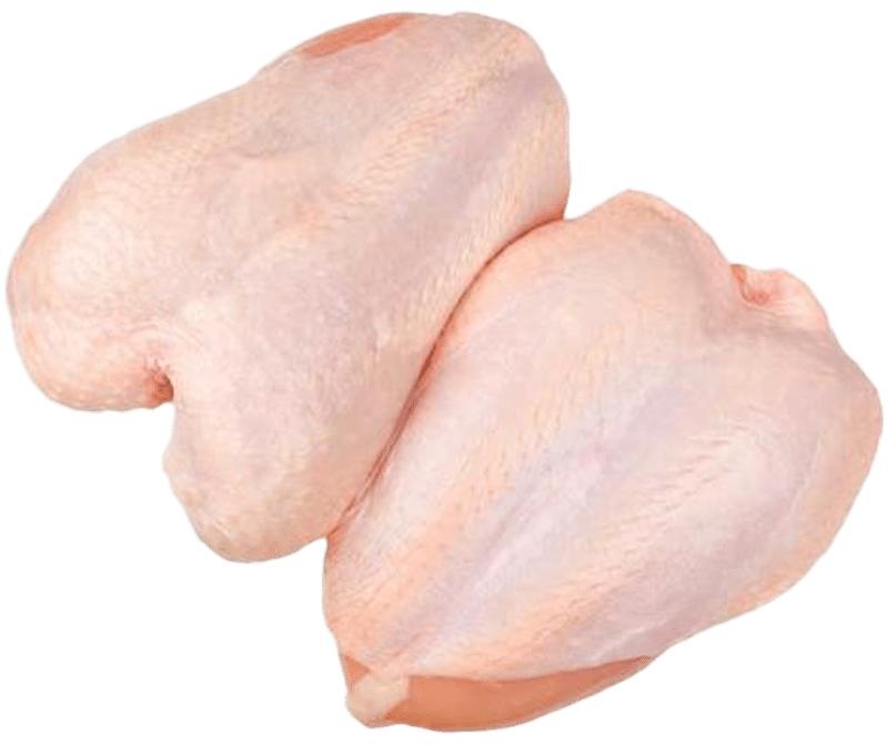 Fresh Chicken Breasts With Bones - By Weight