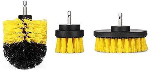 3pc Car Cleaning Brush Car Detailing Brush Drill Brush With Drill Attachment Tub Cleaner Scrubber Cleaning Brushes Automotive Detailing Spin Scrubber Set