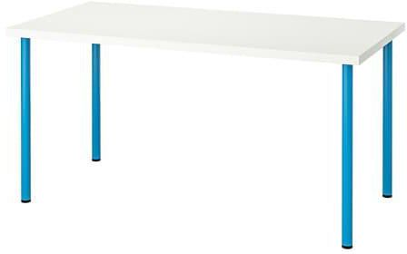 LINNMON / ADILS Table, white, blue