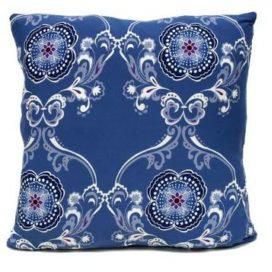 Stretchable Cushion Cover - Blue Paisley Design