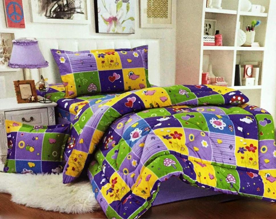 Horus Winter Micro Fleece Comforter set for kids, 3pcs, Single size, Multi Color, NO.10
