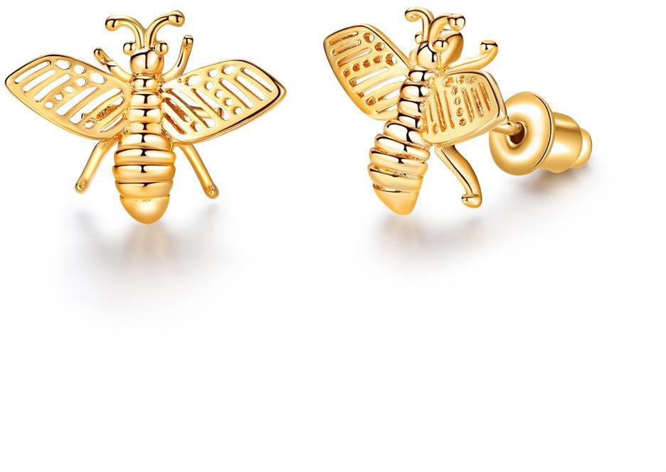 Seoulsenztury Honey Bee Stud Earring (Gold Metal)