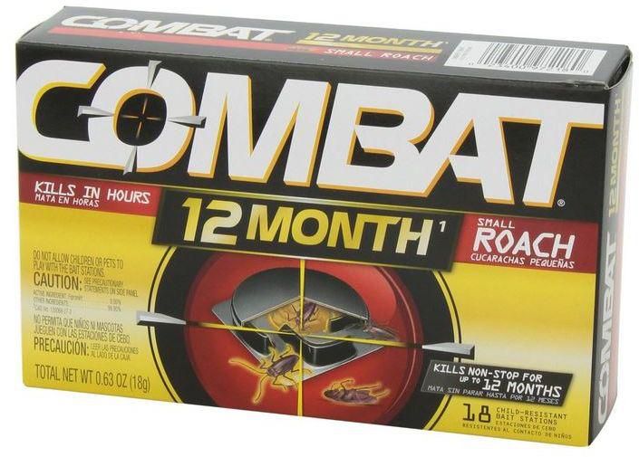 Combat 12 Month Roach ‫(Cock Roach) Bait, Small, 18 Count in 1 Pack