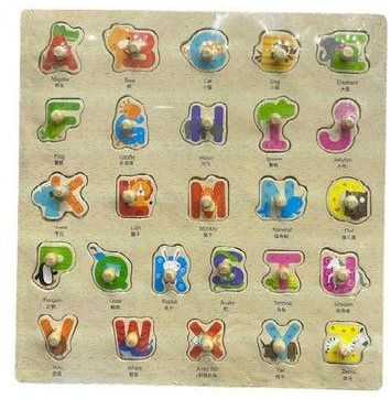 Wooden board game, puzzle, jigsaw puzzle, to learn English letters, for boys, educational games