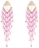 Elegant Design Bohemian Dangle Earrings Pink/Gold