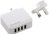 LDNIO 4 ports 4.4A USB Rapid Charger with UK Plug (White)