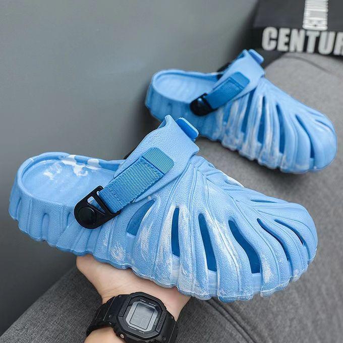 Crocs Men's Women's Platform Slippers Anti-slip Anti-odor Soft Soled Beach Shoe
